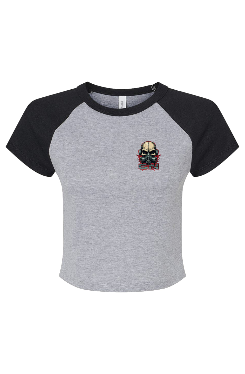 CN Ladies Embroidered Micro Rib Raglan Baby Tee