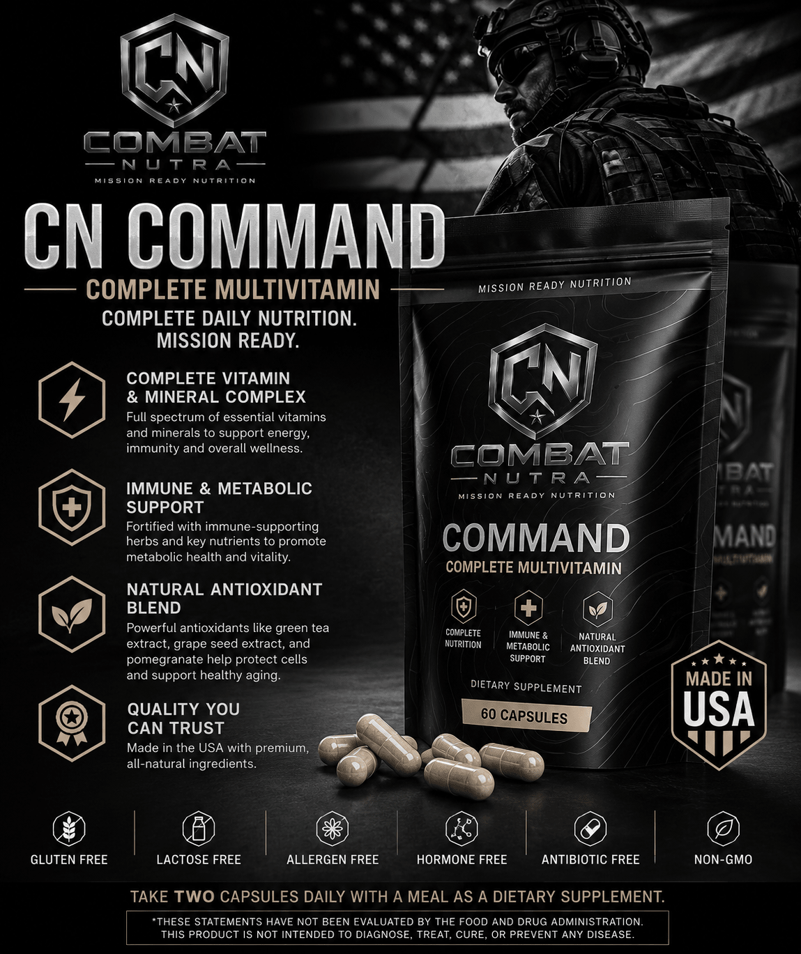 CN COMMAND Complete Multivitamin - Combat Nutra
