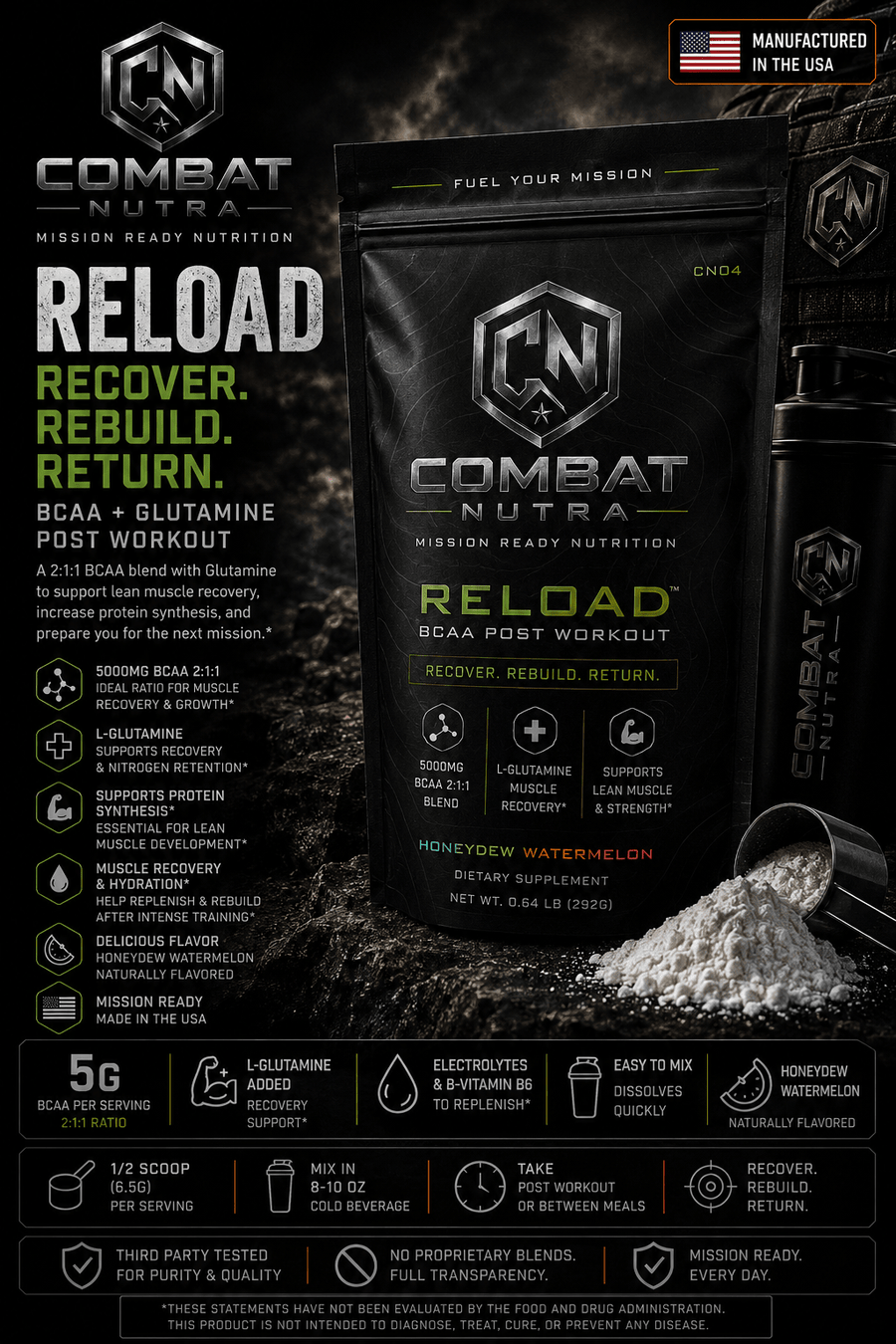 CN - RELOAD post workout BCAA (Honeydew/Watermelon)